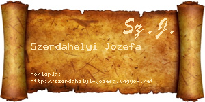 Szerdahelyi Jozefa névjegykártya